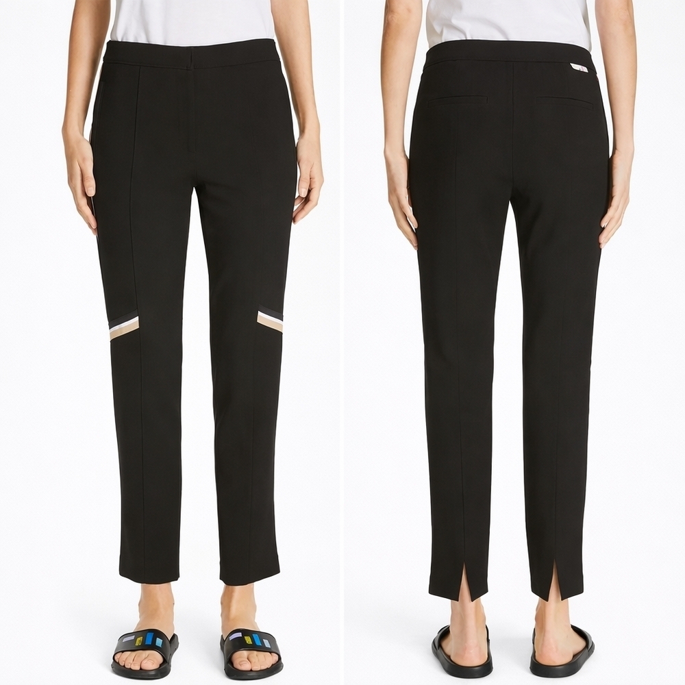 Tibi Anson Stripe Detail Pants Black Size 2